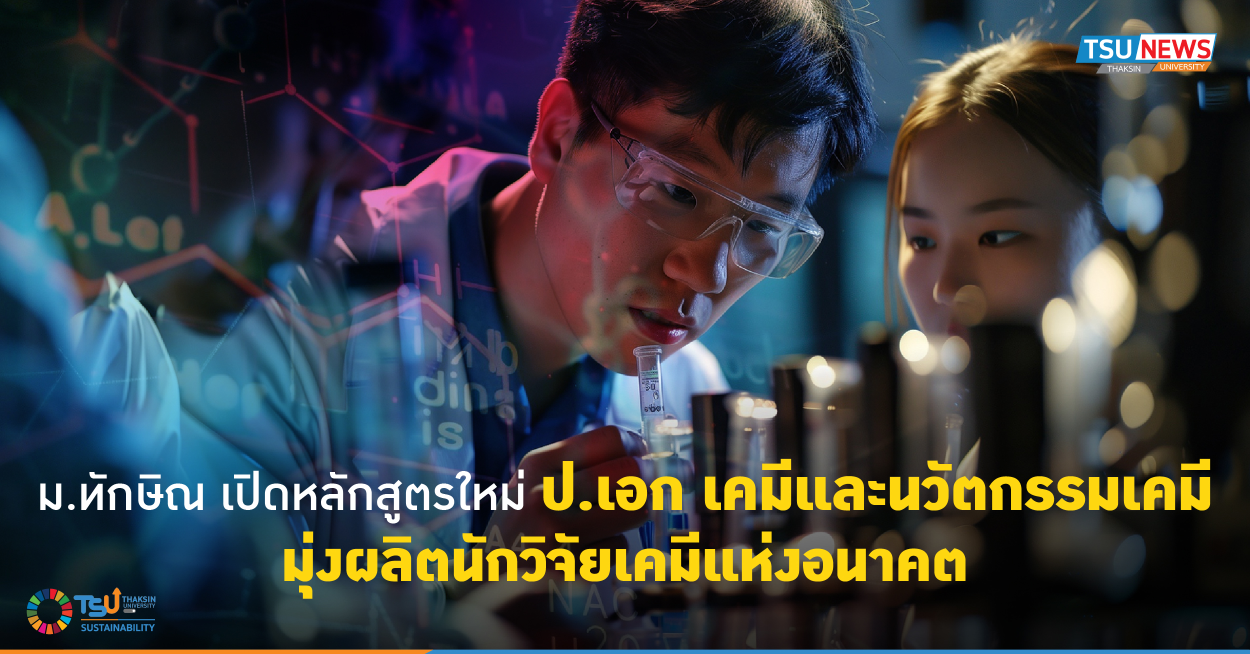 ม.ทักษิณ เปิดหลักสูตรใหม่ ป.เอก เคมีและนวัตกรรมเคมี มุ่งผลิตนักวิจัยเคมีแห่งอนาคต